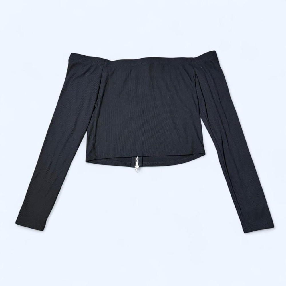 Goth Black Off the Shoulder Jacket by Social Collision! - Picture 6 of 6